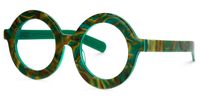 Almon - Round Green Eyeglasses | Vooglam Front View