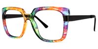 Ayomide - Square Multicolor Eyeglasses | Vooglam Front View