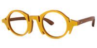 Shelley - Round Yellow Eyeglasses | Vooglam Front View