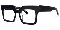 Canela - Rectangle Black Eyeglasses - 2