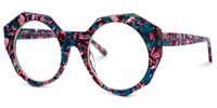 Geometric Floral Eyeglasses | Vooglam.com Front View