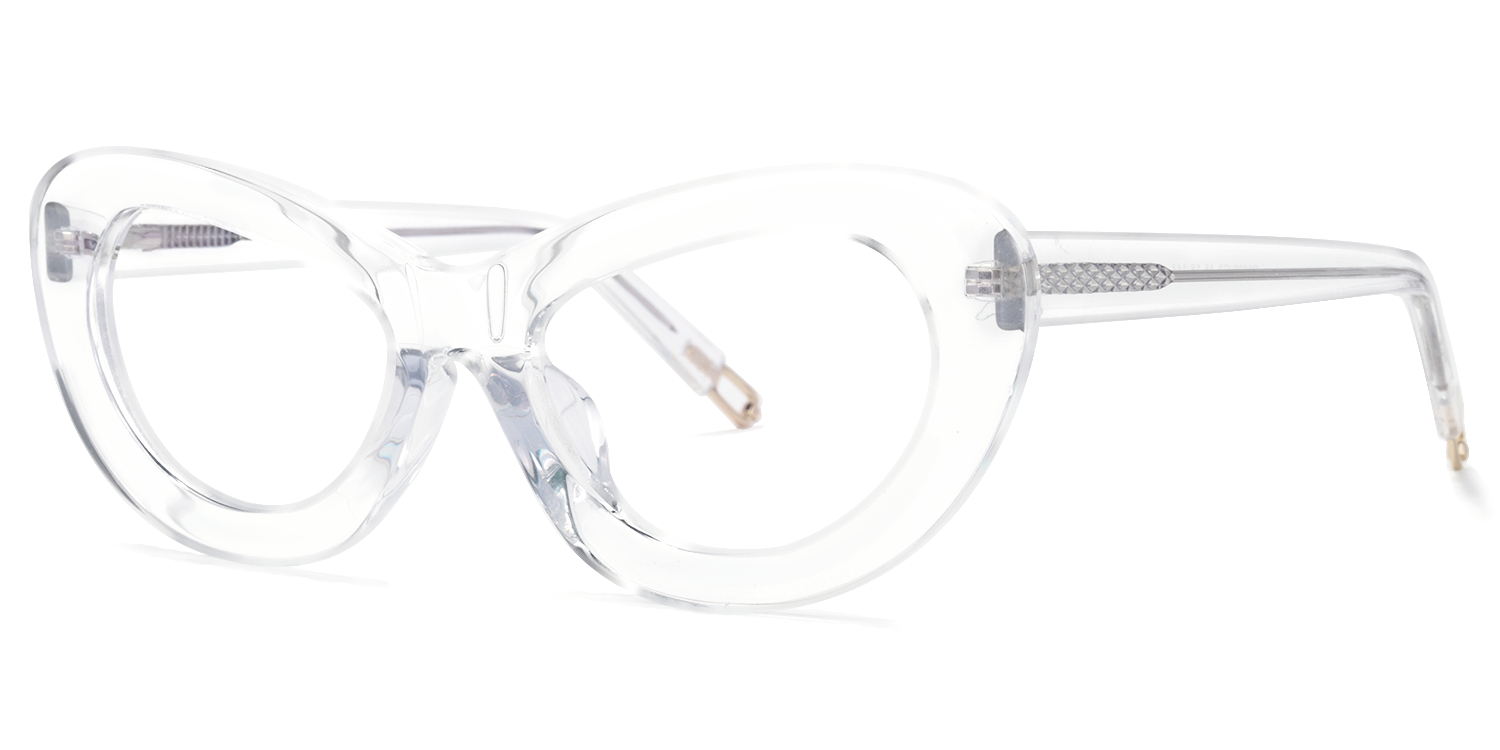Oval Crystal Eyeglasses│Vooglam Optical Glasses   Front View
