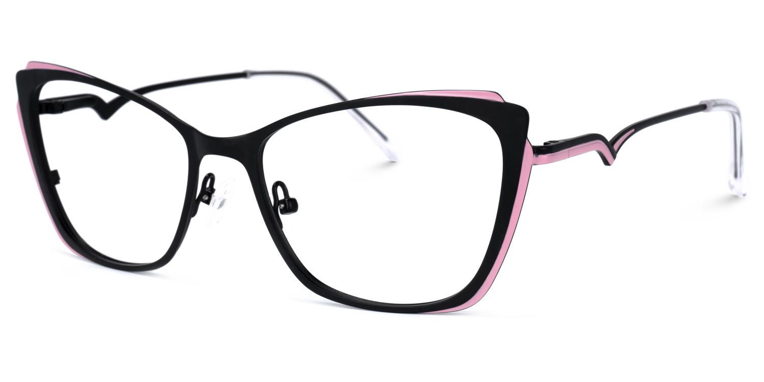 Cat Eye Black Eyeglasses | Vooglam.com Front View