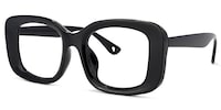 Nadia - Rectangle Black Eyeglasses - 2