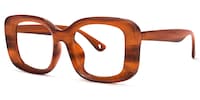 Nadia - Rectangle Light/Maroon Eyeglasses - 2