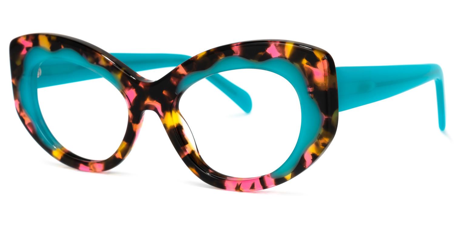 Cat Eye Floral Eyeglasses | Vooglam.com Front View