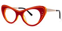 Cat Eye Red Eyeglasses | Vooglam.com Front View