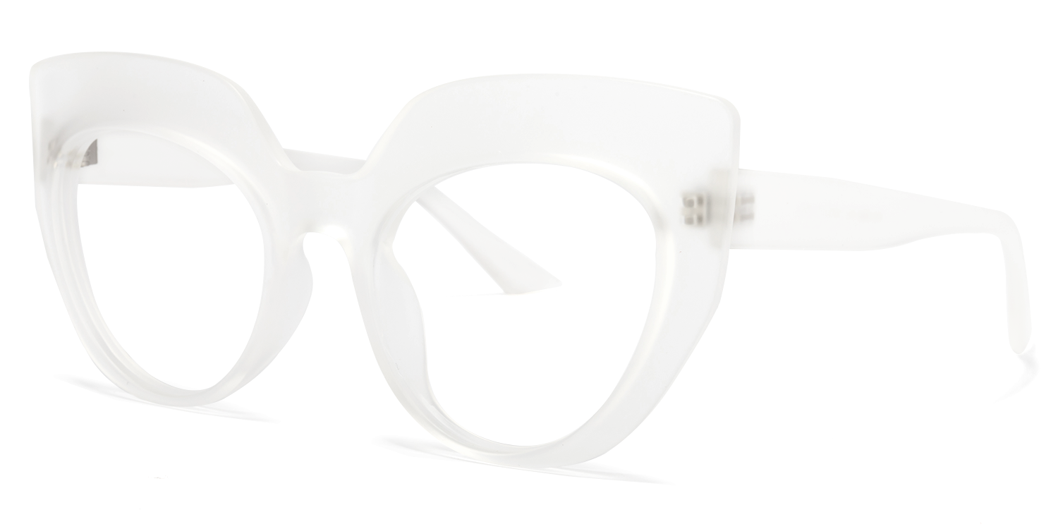 Cat Eye Crystal Eyeglasses│Vooglam.com Front View