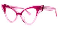 Cat Eye Pink Eyeglasses | Vooglam.com Front View
