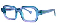 Roxy - Rectangle Light/Purple Eyeglasses - 2