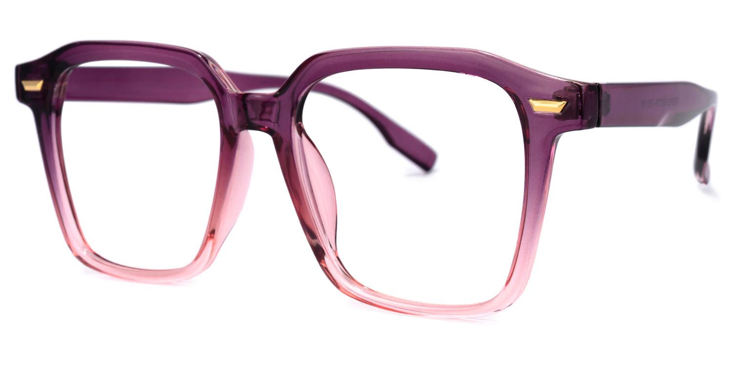Square Purple Eyeglasses | Vooglam.com Front View