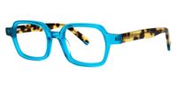 Rectangle Blue Eyeglasses | Vooglam.com Front View