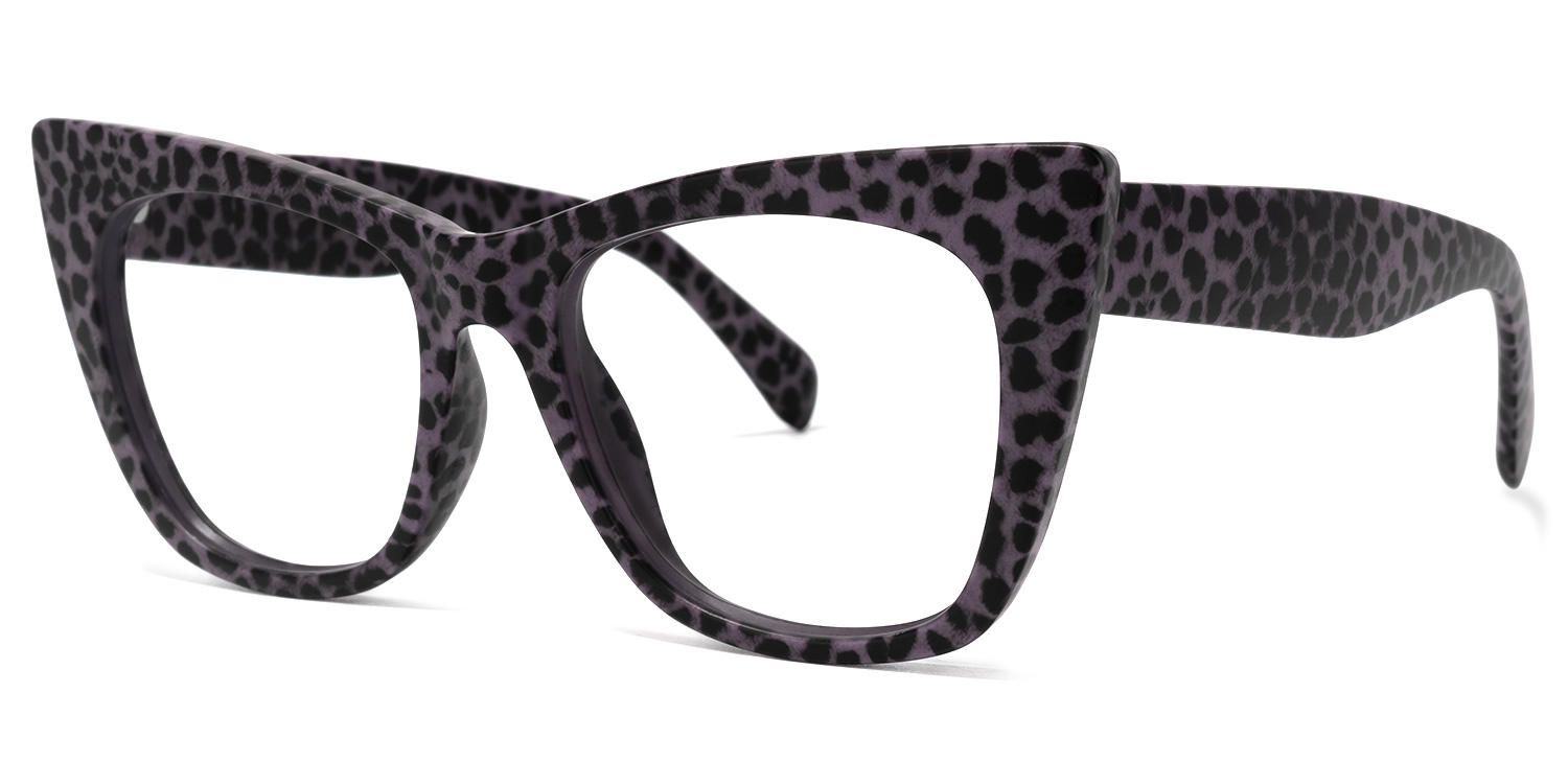 Cat Eye Purple Eyeglasses | Vooglam.com Front View