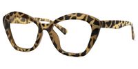 Rectangle Leopard/Print Eyeglasses | Vooglam.com Front View