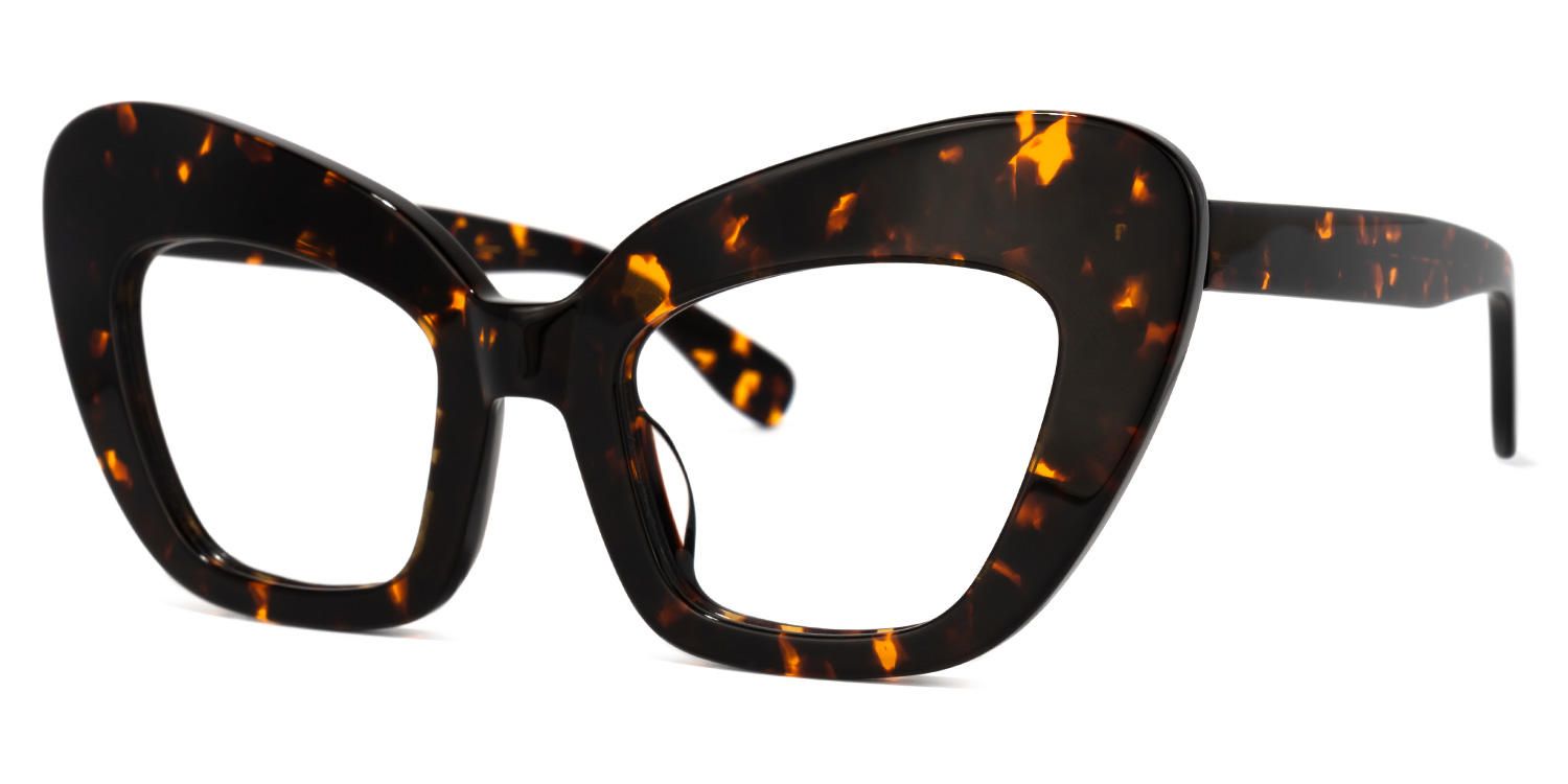 Cat Eye Tortoise Eyeglasses | Vooglam.com Front View