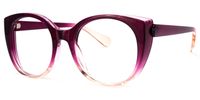 Round Purple Eyeglasses | Vooglam.com Front View