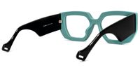 Quinn - Geometric Green Eyeglasses - 3