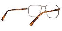 Square Grey Eyeglasses | Vooglam.com Side View