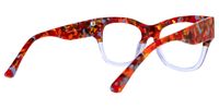 Square Floral Eyeglasses | Vooglam.com Side View