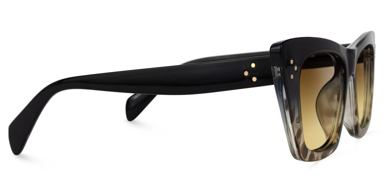 Rahma - Rectangle Black/Tortoise Sunglasses product detail 4