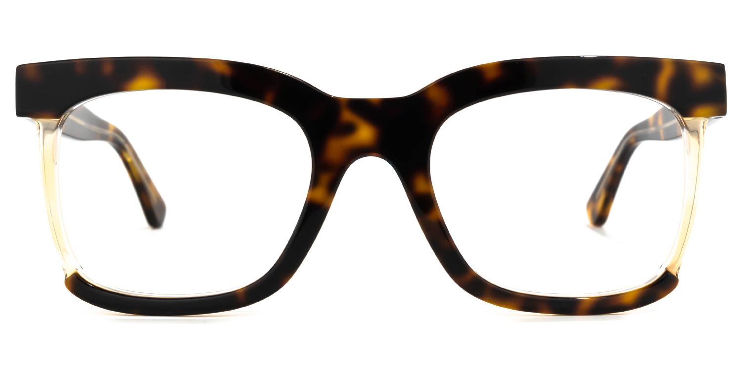 Rectangle Tortoise Eyeglasses | Vooglam.com Angle View