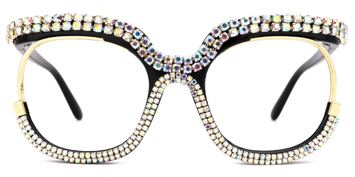 Mancha - Dazzling Camp Style Bling Glasses | Vooglam Angle View