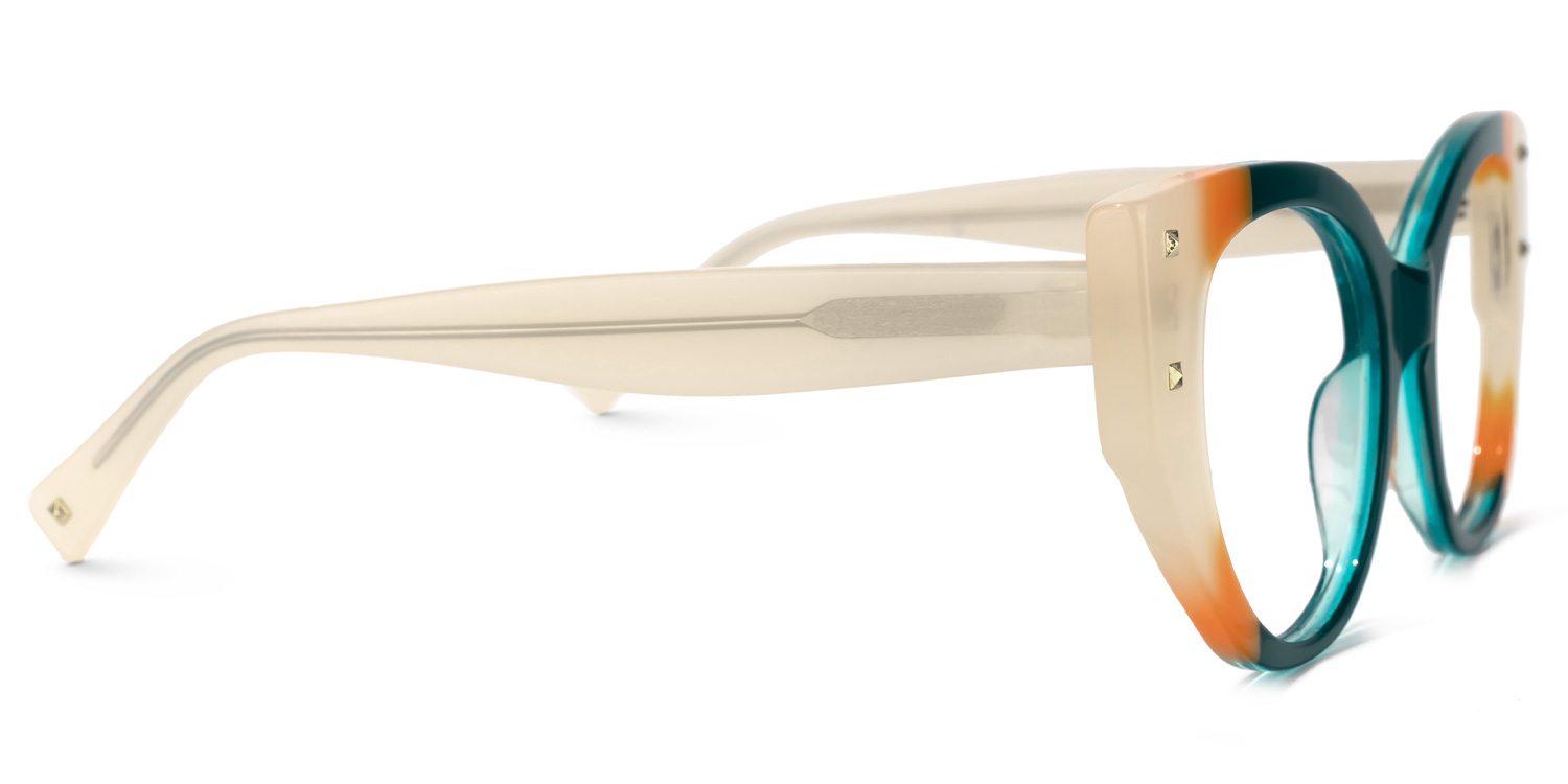 Kornegay - Cat Eye Dark/Green Eyeglasses - 4