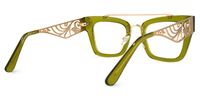 Vaughn - Aviator green Eyeglasses | Vooglam Side View