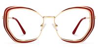 Golacka - Butterfly Red Eyeglasses | Vooglam Angle View