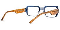 Martinez - Rectangle Blue Eyeglasses | Vooglam Side View