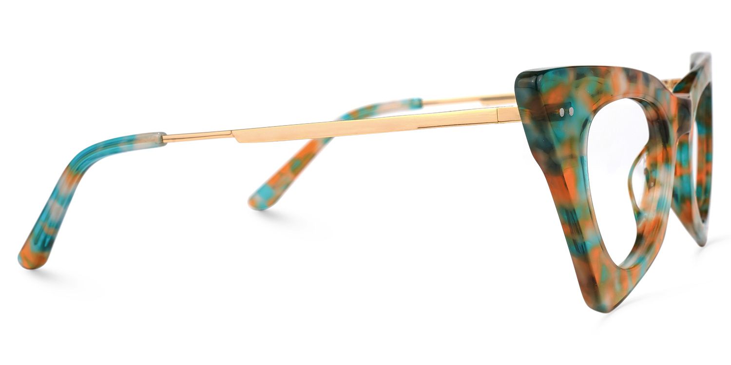 Gretchen - Geometric Floral Eyeglasses | Vooglam 4