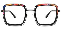Square Floral Eyeglasses | Vooglam.com Angle View