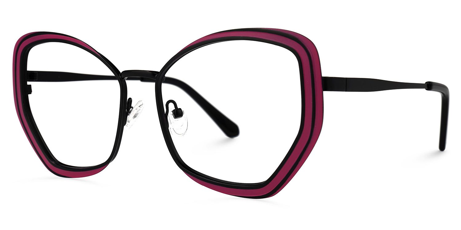 Golacka - Butterfly Purple Eyeglasses | Vooglam Front View