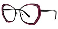 Golacka - Butterfly Purple Eyeglasses | Vooglam Front View