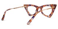 Gretchen - Geometric Purple/Floral Eyeglasses | Vooglam Side View