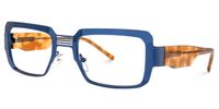 Martinez - Rectangle Blue Eyeglasses | Vooglam Front View