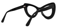 April - Cat Eye Black/White Eyeglasses | Vooglam Side View