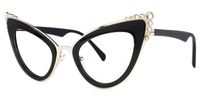 Magdaleno - Cat Eye Black Eyeglasses | Vooglam Front View
