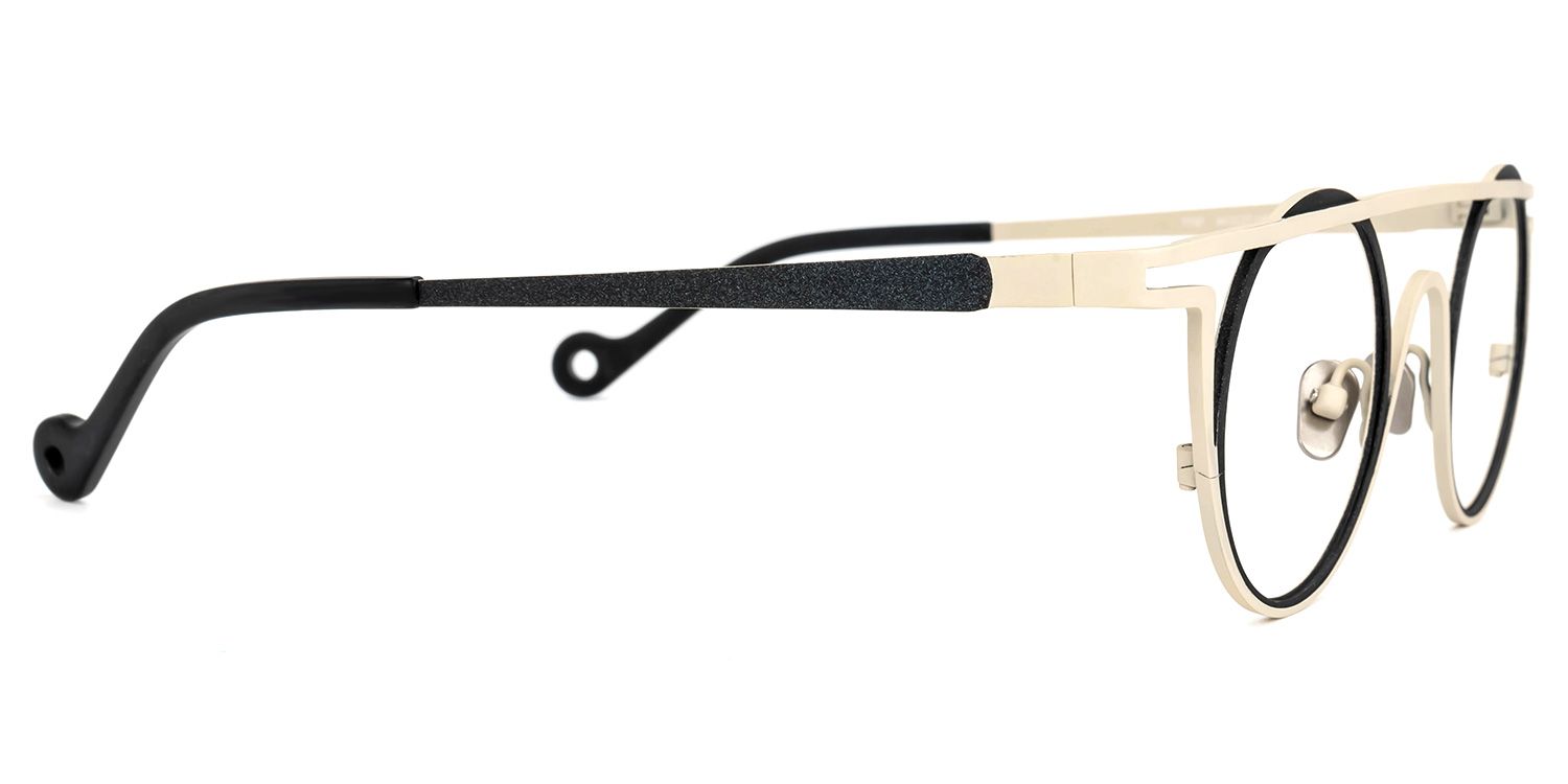 Arrabella - Round Beige Eyeglasses | Vooglam 4