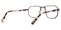 Square Purple Eyeglasses | Vooglam.com Side View