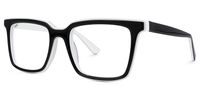 Chelsie - Rectangle Black Eyeglasses | Vooglam Front View