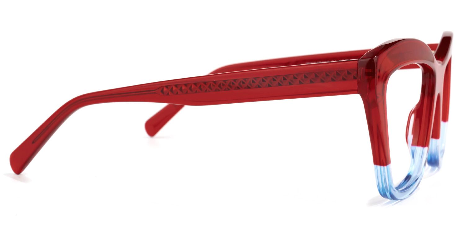Square Red Eyeglasses | Vooglam.com 4