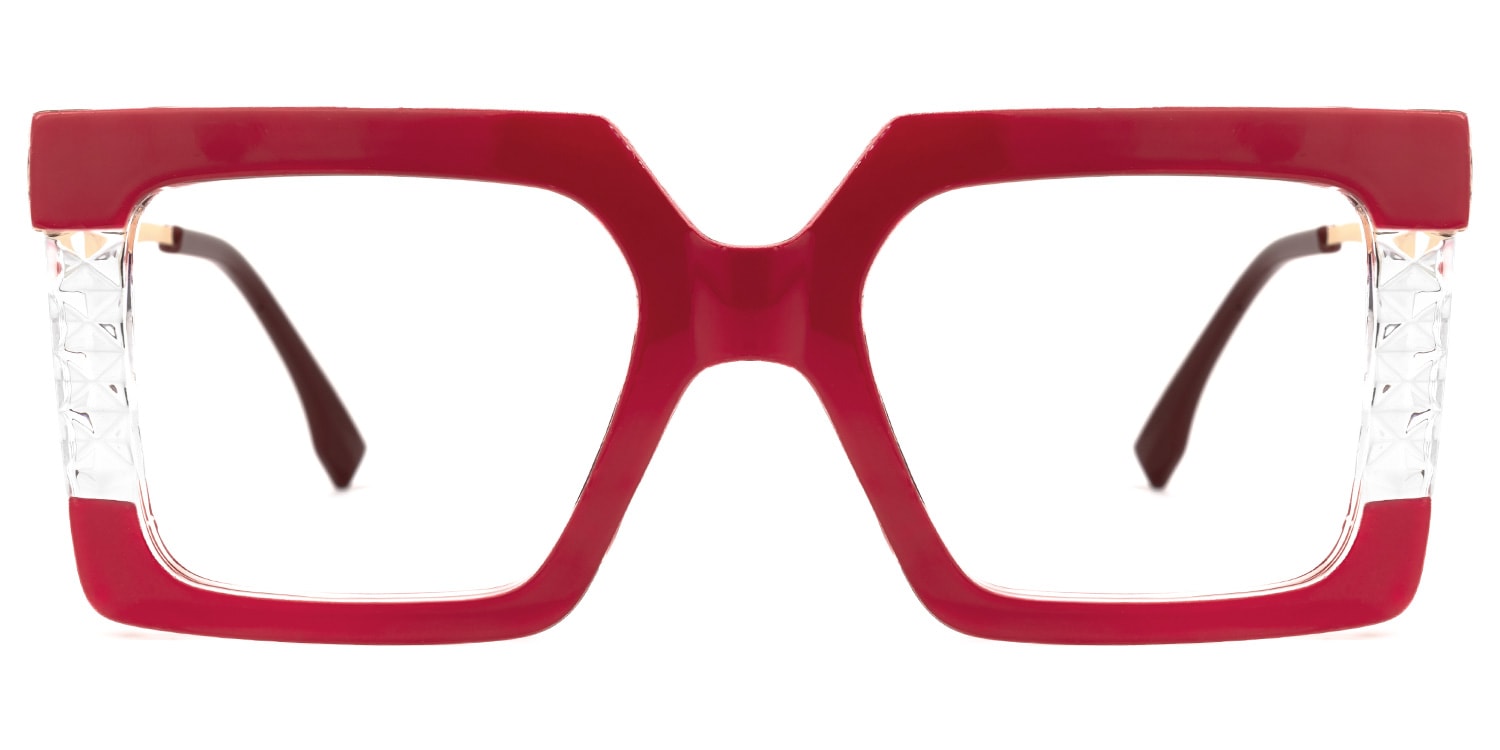 

Catarina - Square Red Eyeglasses