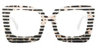 Square Pattern Eyeglasses | Vooglam.com Angle View