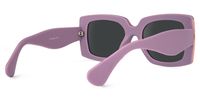 Rectangle Purple Sunglasses | Vooglam.com Side View