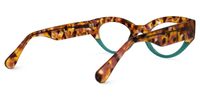 Oval Blue Eyeglasses | Vooglam.com Side View