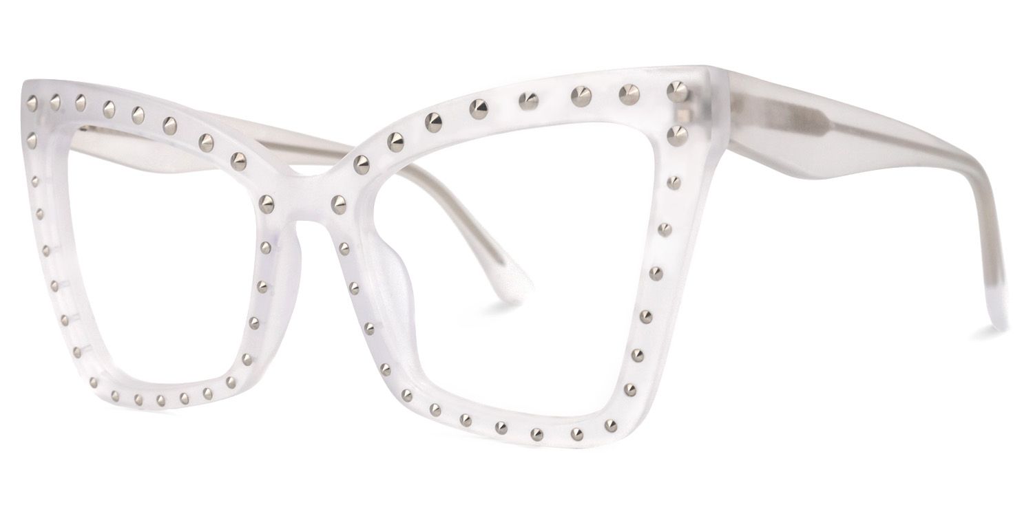 Square Crystal Eyeglasses | Vooglam.com Front View