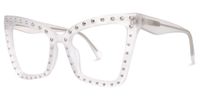 Square Crystal Eyeglasses | Vooglam.com Front View