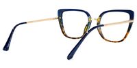 Declan - Rectangle Blue Eyeglasses | Vooglam Side View