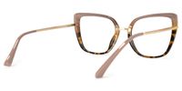 Declan - Rectangle Pink Eyeglasses | Vooglam Side View